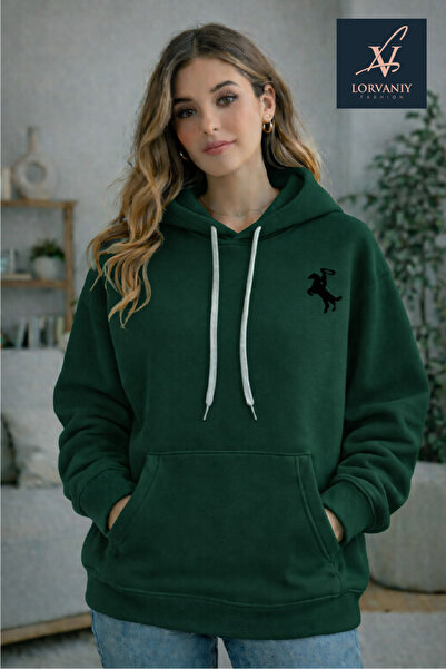 LORVANIY سويت شيرت للجنسين مطبوع 3 Thread K بغطاء رأس