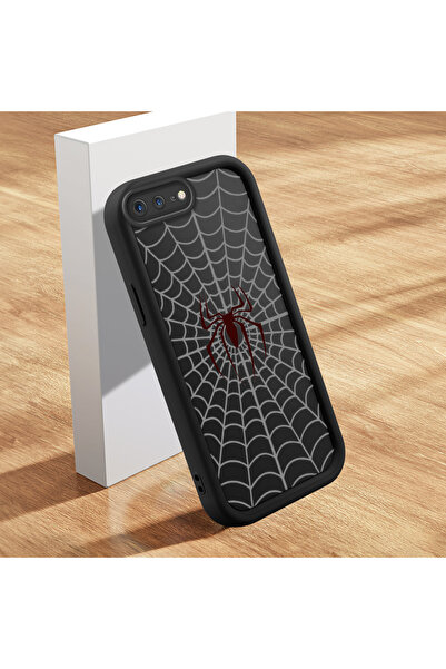 Hontinga iPhone 8 Plus Compatible Case Thin Soft Silicone Phone Case Spider P...