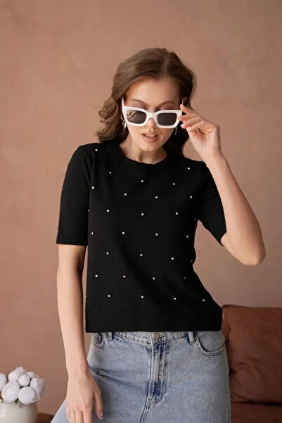 Park Karon Women's Cycling Yak Knit Detail Stone Embroidered Premium Yarn Kni...