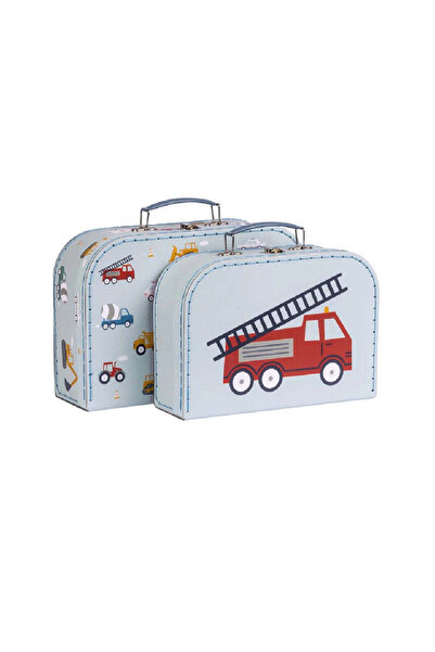 A Little Lovely Company Set of 2 storage boxes, Vehicles,