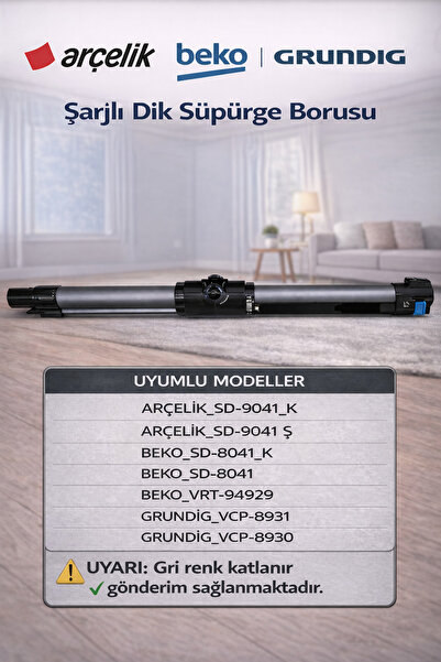 ÖZ BEYAZ EŞYA GRUNDİG _ VCP-8931 Şarjlı Dik Süpürge BORUSU (ORJİNAL Y,PARÇA)