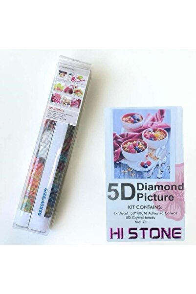 NT Boncuklu Taşlı Pano Mozaik Elmas Goblen Diamond Tablo 50 X 40 Cm Tropik Kase