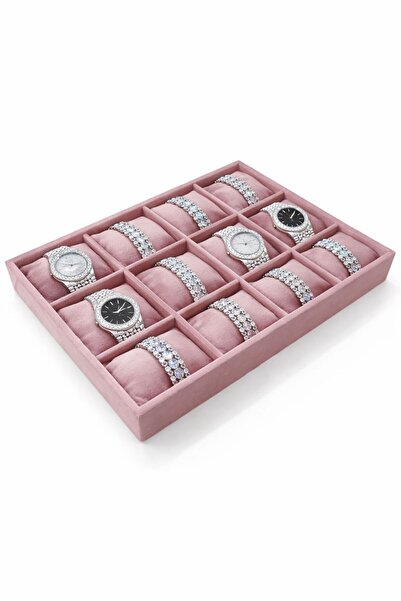 Chavin Πούδρα Ροζ 12 τεμαχίων Σουέτ Γυναικεία και Ανδρικά Βραχιόλια και Βάση ...