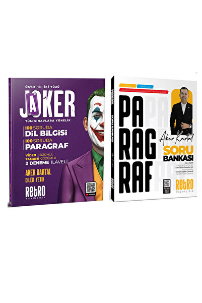 RETRO YAYINCILIK TÜM SINAVLARA YÖNELİK JOKER + PARAGRAF SORU BANKASI Aker6666