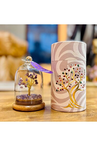 AW Gifts Arbore in cupola cu Pietre Pretioase - Ametist - 30 de pietre