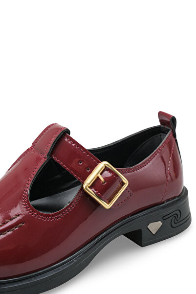 Riccon Women's Loafers 0012350 Claret Red Patent Leather