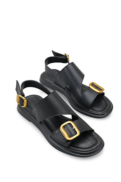 Riccon Women's Sandals 0012289 Black Skin