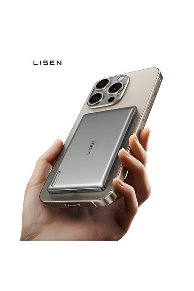 LISEN 4’ü 1 Arada Ultra İnce M-Safe Powerbank – Hızlı Şarj Taşınabilir Şarj C...