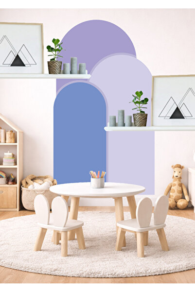 Sim Tasarım Set de autocolante de perete Boho Oval curea cu dungi cu <ne3> piese