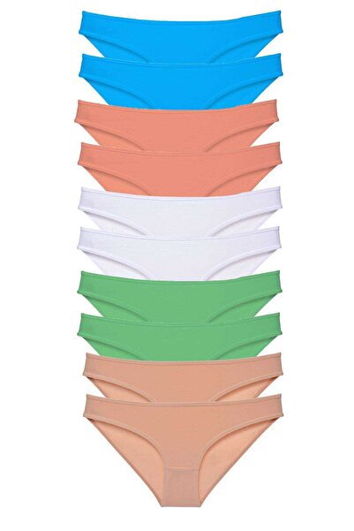 Mestore طقم نسائي من الليكرا مكون من 10 قطع باللون الأبيض والأخضر والأزرق