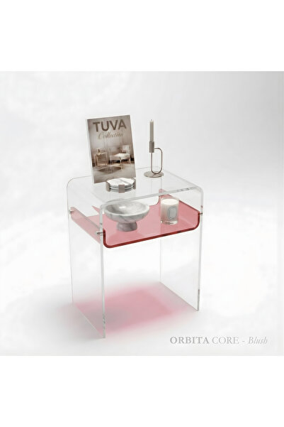 TUVA ORBITA CORE | Bükümlü Renkli Raflı Modern Yan Sehpa & Komodin | Yeni Nes...