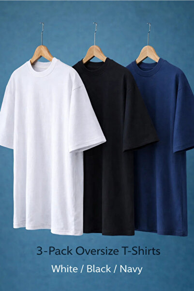 COMBİNE MİCHAİL Tricou pentru bărbați basic cu mânecă scurtă, supradimensiona...