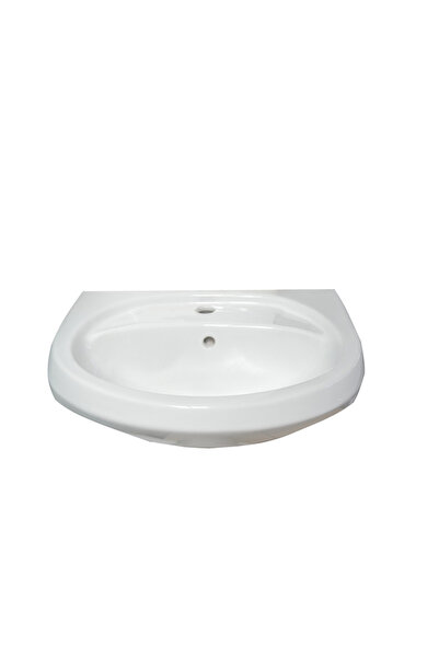 regata Bathroom Pedestal Sink Basin Repose, Ceramic, 55 cm, White