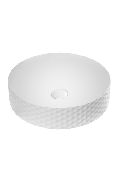 CELESTA Chiuvetă de baie de blat Siena rotundă 44x44x10.5 cm ceramică alb mat