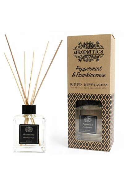 AW Gifts Difuzor cu bețișoare, ulei esențial de mentă și tămâie, 200 ml