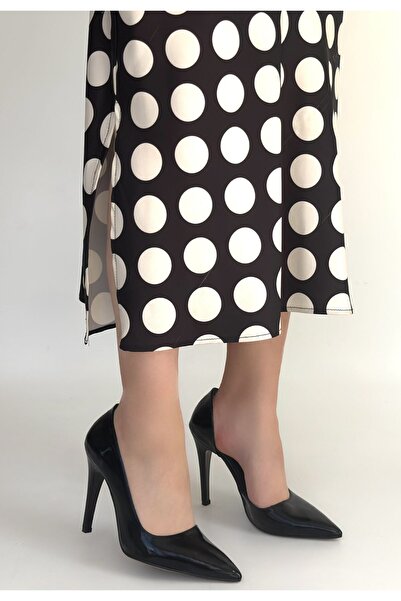 Lisinya Pley Black Patent Leather Stiletto Shoes - Tygoo