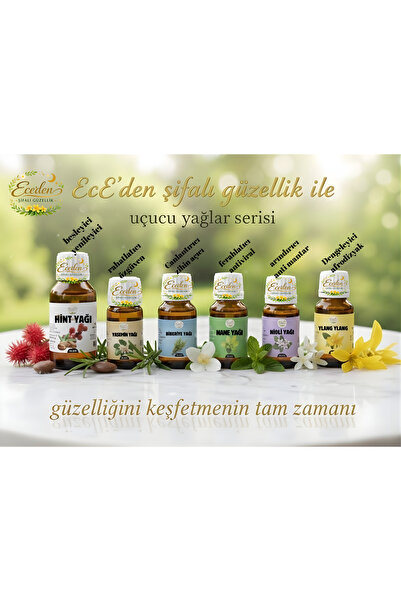 Eceden Şifalı Güzellik Uçucu Yağlar Serisi 6lı set Hint,Nane,Nioli,Yasemin,Yl...
