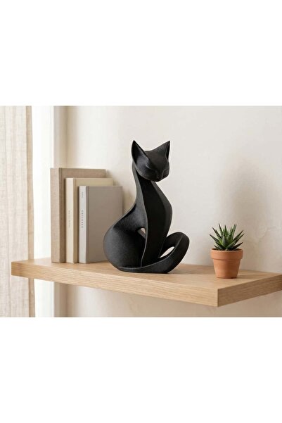 Oturan Kedi Dekor 17cm PLA