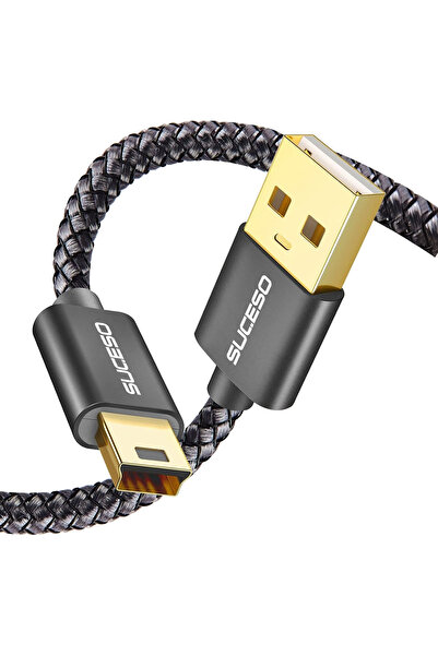 OEM Cablu mini USB, conexiune de la USB 2.0 tip A la mini B, 2m, nylon, multi...