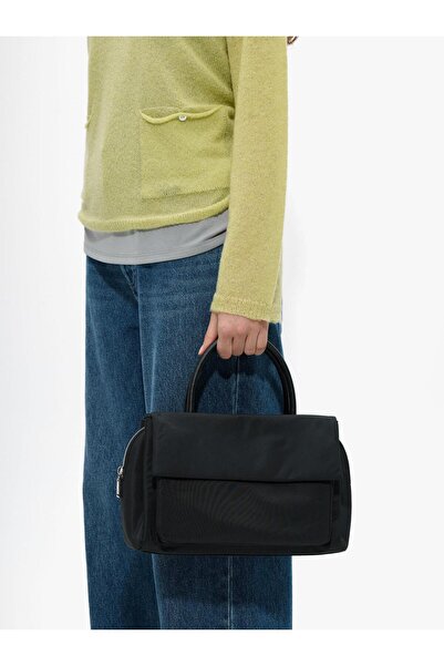 PARFOIS Kadın Çift Kapaklı Teknik Kumaş Tote Çanta