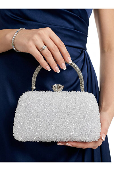 Çanta Trend Women's Crystal Stone Handbag and Chain Shoulder Strap Bag