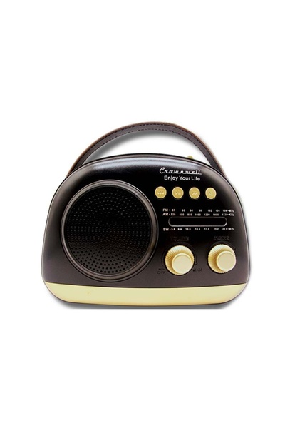 NETAVANTAJ Crownwell Taşınabilir Bluetooth Retro Radyo Arizona Serisi / Black...
