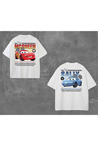 SUNFREE Lover Couple Combination Unisex Oversize Sally & Mcqueen Printed Printed