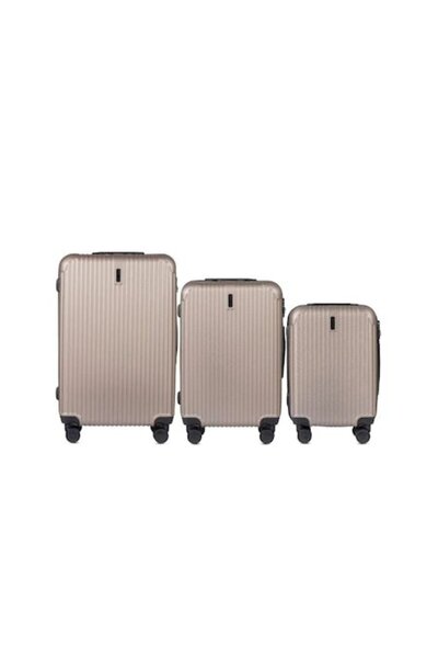 wings Set of 3 Egret Suitcases