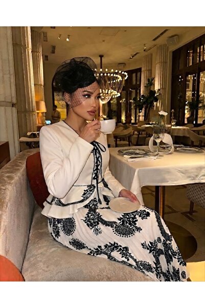 1Moda1Tarz Imported Fabric Ribbon and Stone Embroidered as Lined Zel Design D...