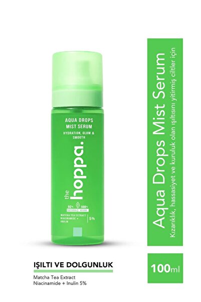 Hoppa Aqua Drops Mist Serum - Derin Nem, Işıltı ve Pürüzsüzlük İçin Nemlendirici Mist Serum