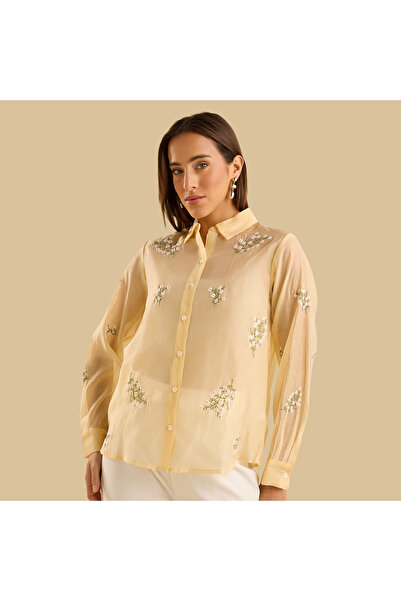 Generic Floral Embroidered Shirt