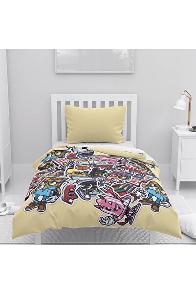 instababyrooms Children's Room Cotton Lu Duvet Cover Set Bed Sheet Sız Pop Cu...