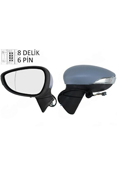 GVA DIŞ DİKİZ AYNASI SOL FORD FİESTA 08> ELEKTRİKLİ ISITMALI ASTARLI 6PİN 6 F...