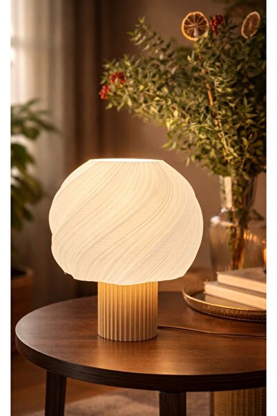 Semora candle Modern Mantar Tasarım Dekoratif Masa Lambası İskandinav Gece La...