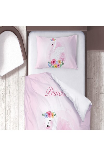 instababyrooms Children's Room Cotton Lu Duvet Cover Set Bed Sheet Sız Kuğulu Prenses