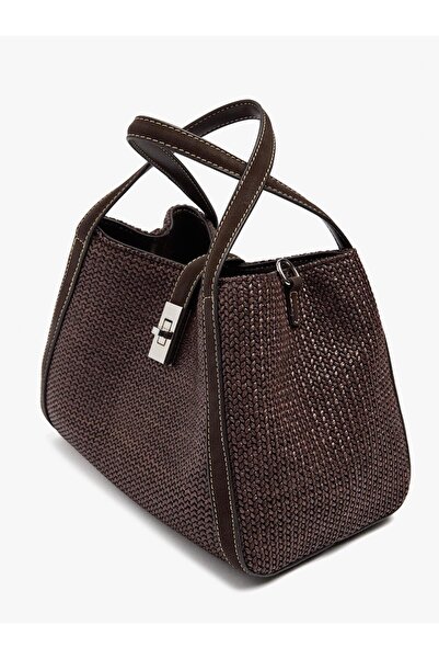 PARFOIS Kadın Çapraz Askılı Hasır Efektli Tote Çanta