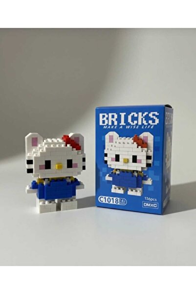 BTİCARET Bricks Hello Kitty Beyaz Karakter Figürü Mini Yapı Blok Seti – Sanri...