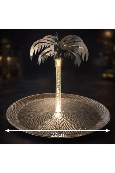 China A luxurious serving tray with an illuminated palm tree design – a touch...