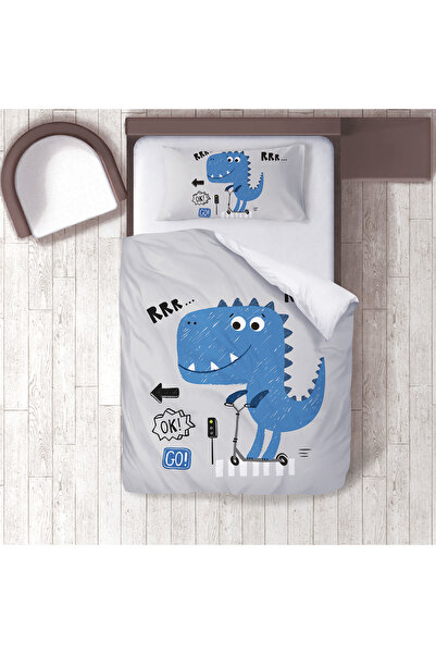 instababyrooms Children's Room Cotton Lu Duvet Cover Set Bed Sheet Sız Dinozo...