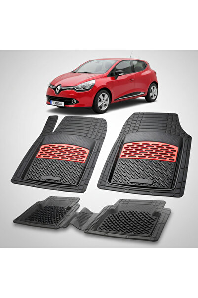 TEAMCAR Συμβατά πατάκια δαπέδου Renault Clio IV Hatchback 2012-2019 | Κόκκινο