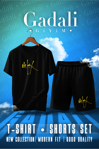 Gadali Unisex Relax Yaz Printed Shorts T-Shirt Set