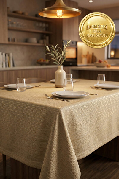 Morlay LUMEN serija | Sa šljokicama Stolnjak Zlato / Srebro, Premium miraz Lu...