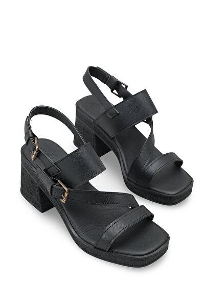 Riccon Women's Heels Sandals 0012341 Black