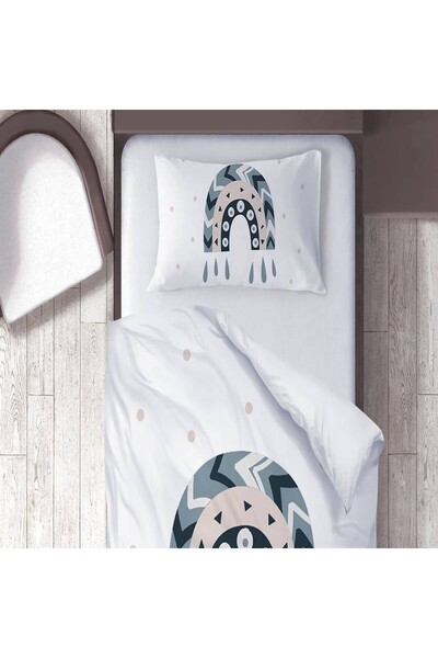 instababyrooms Children's Room Cotton Lu Duvet Cover Set Bed Sheet Sız Gökkuşağı No.01344