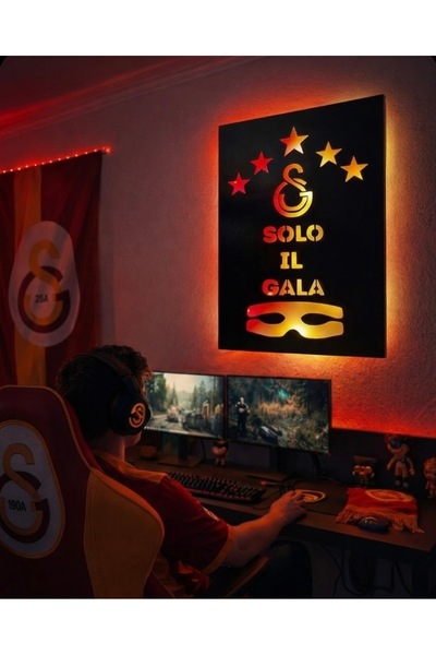 zuzucastore Solo İl Gala Kablosuz Led Işıklı Ev Ofis Duvar Dekorasyon