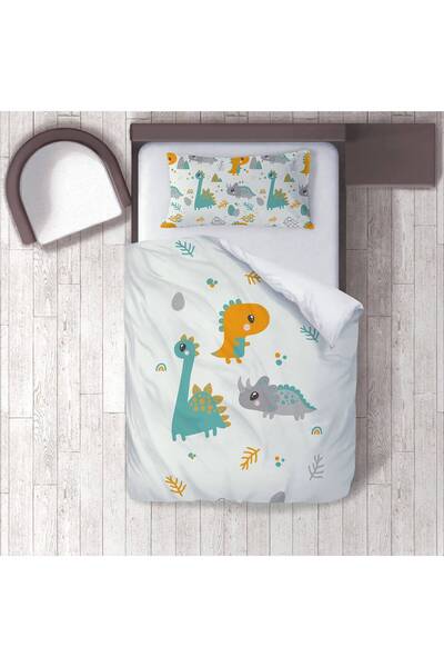 instababyrooms Children's Room Cotton Lu Duvet Cover Set Bed Sheet Sız Dinosa...