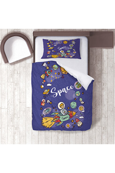instababyrooms Children's Room Cotton Lu Duvet Cover Set Bed Sheet Sız Uzay N...