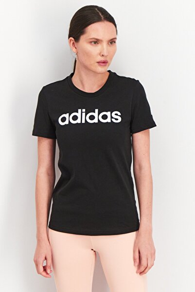 adidas Women Sportswear Fit Graphic Print Top, Black