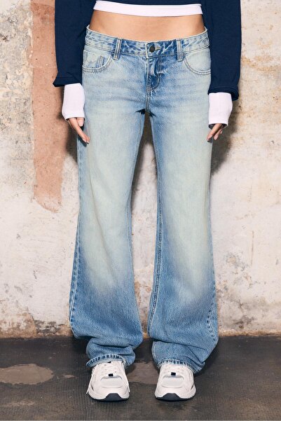 Stradivarius Düşük bel straight fit jean