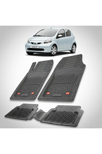 TEAMCAR Πατάκια δαπέδου Toyota Aygo AB10 Συμβατά Hatchback 2005-2008 | Μαύρα
